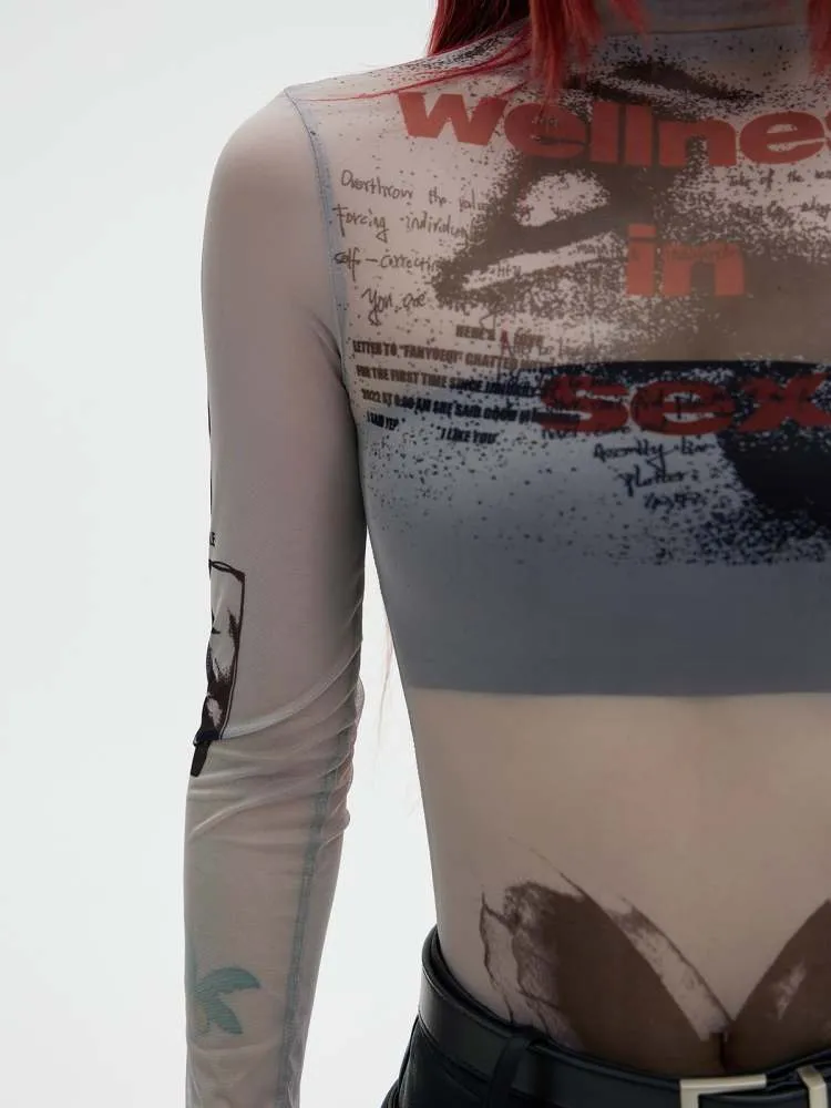 mesh bottoming shirt