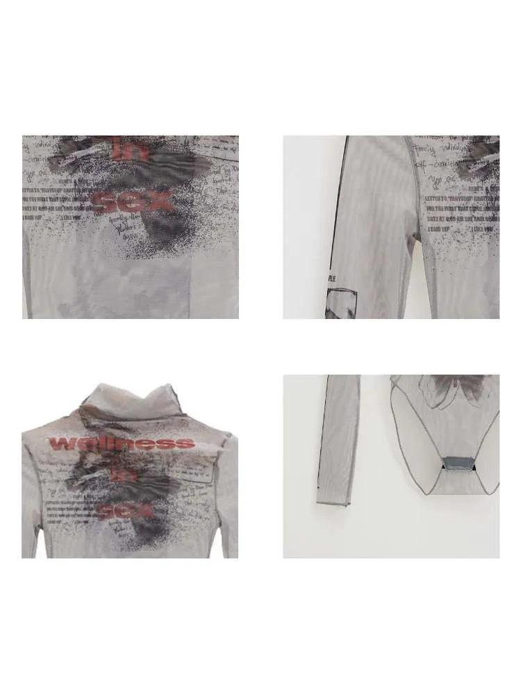 mesh bottoming shirt