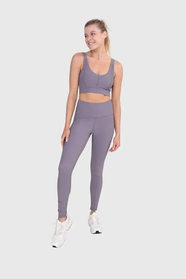 Micro Ribbed Highwaist Leggings - Arcane