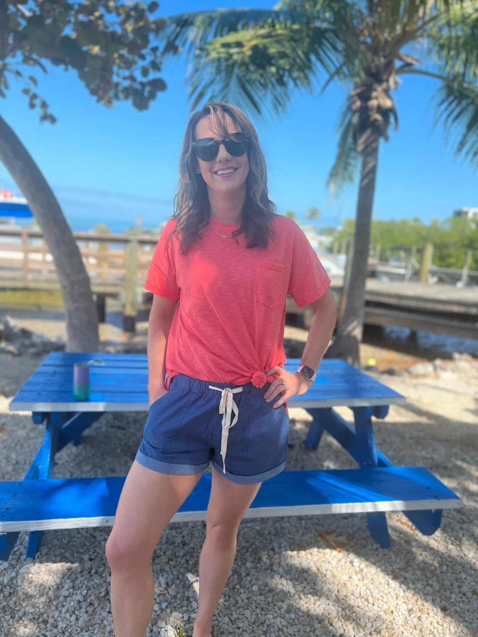 Mile Marker 39 Oversized Cotton Pocket Tee