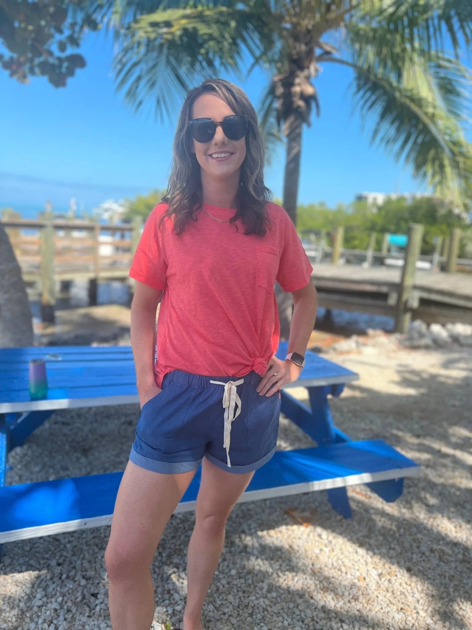 Mile Marker 39 Oversized Cotton Pocket Tee
