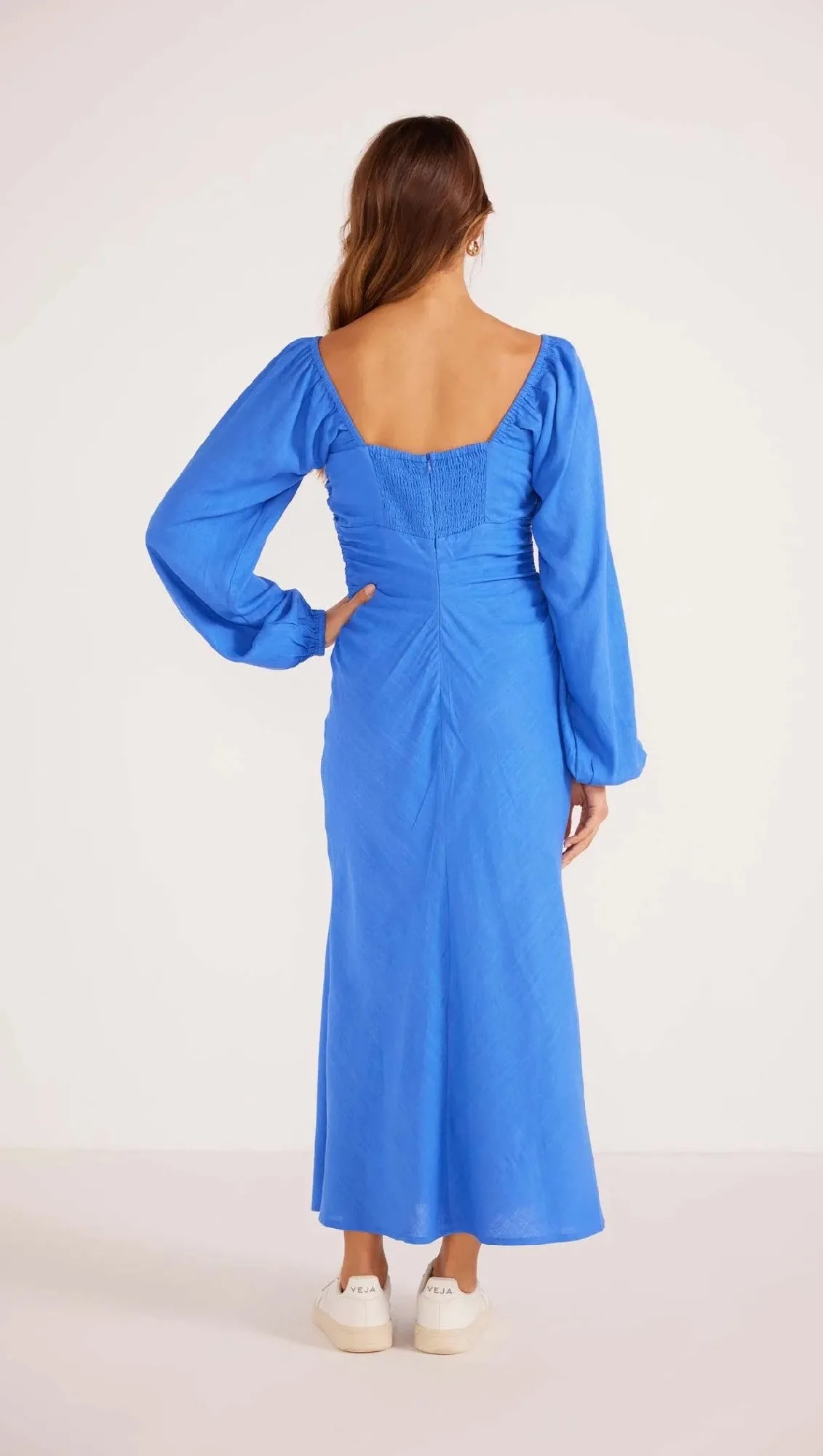 MinkPink Phoebe Ruched Midi Dress