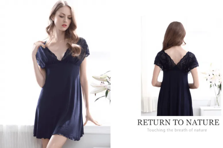 Model Sexy Lace Hollow Out Sleepwear