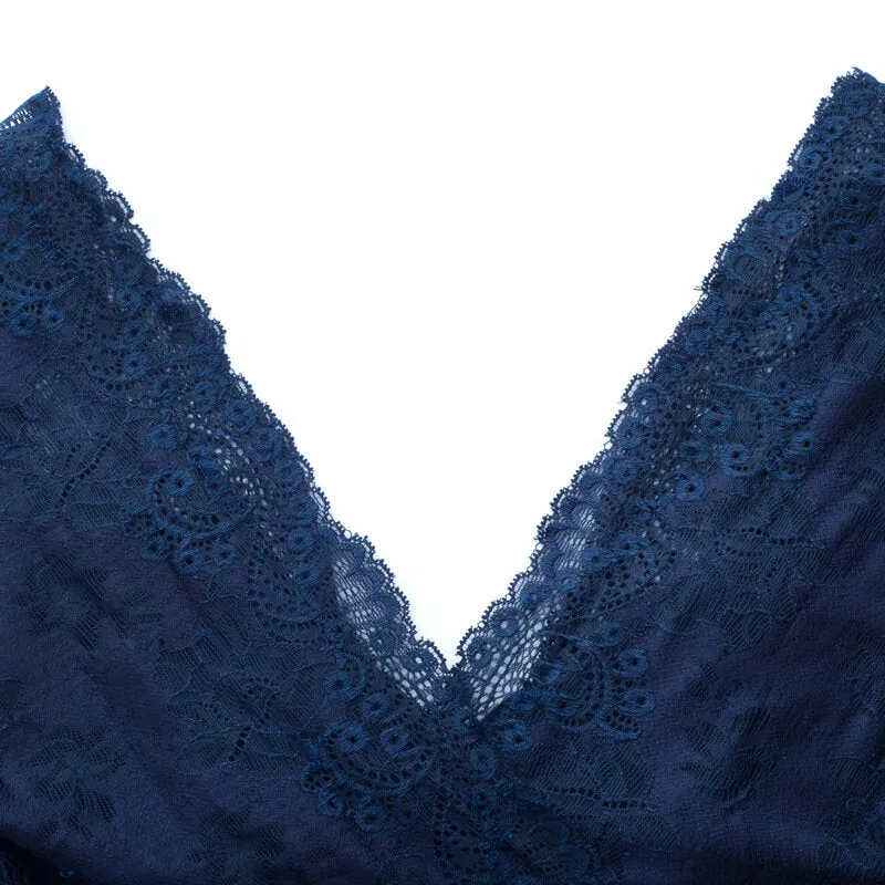 Model Sexy Lace Hollow Out Sleepwear