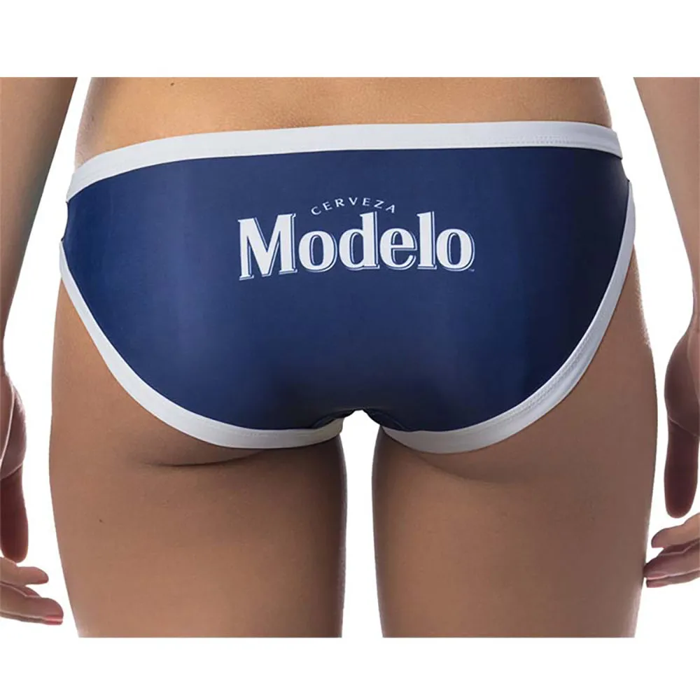 Modelo Beer Logo Women's Sport Bikini Halter Top Swimsuit