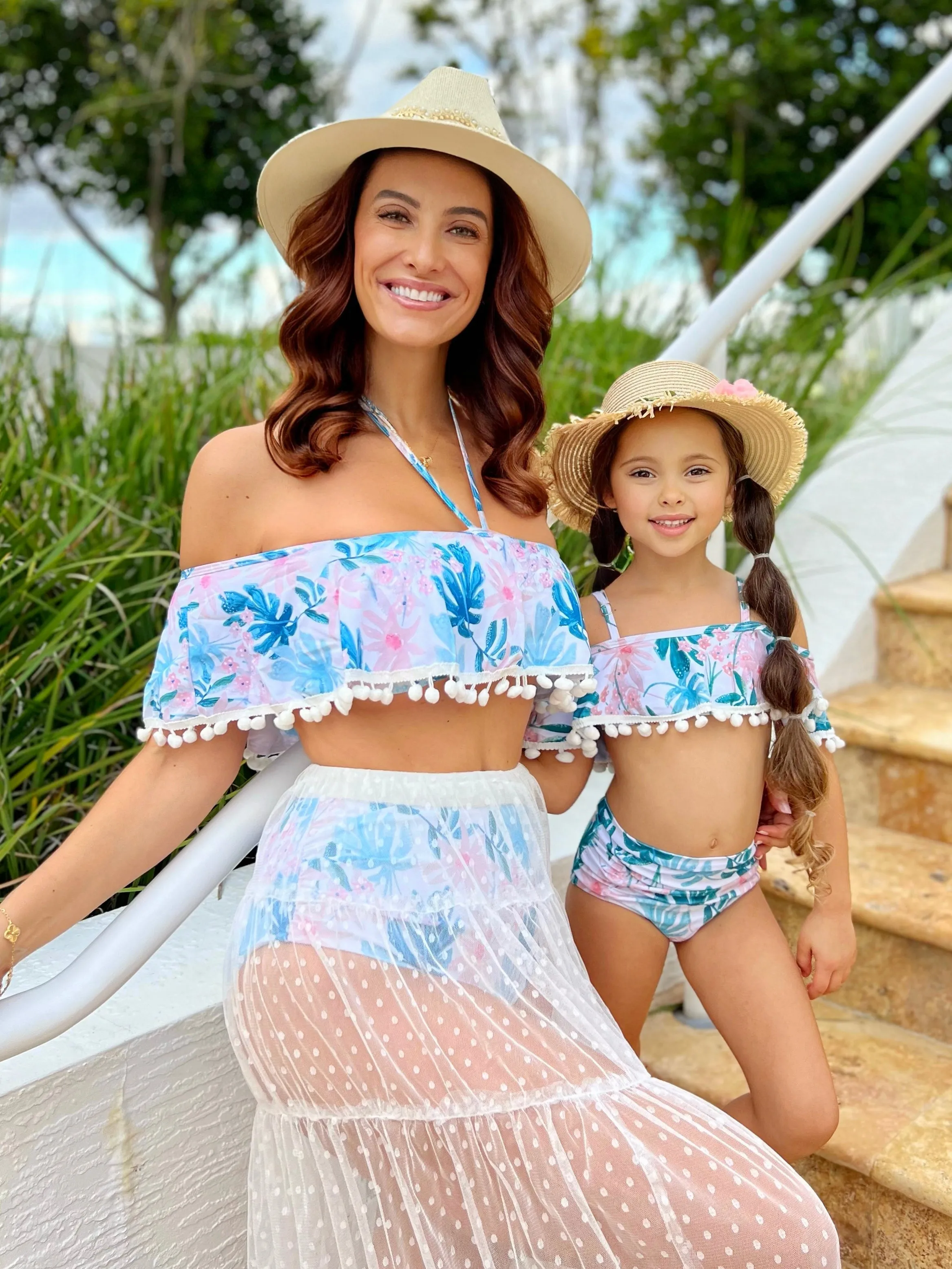 Mommy and Me Under the Palms Two Piece Swimsuit