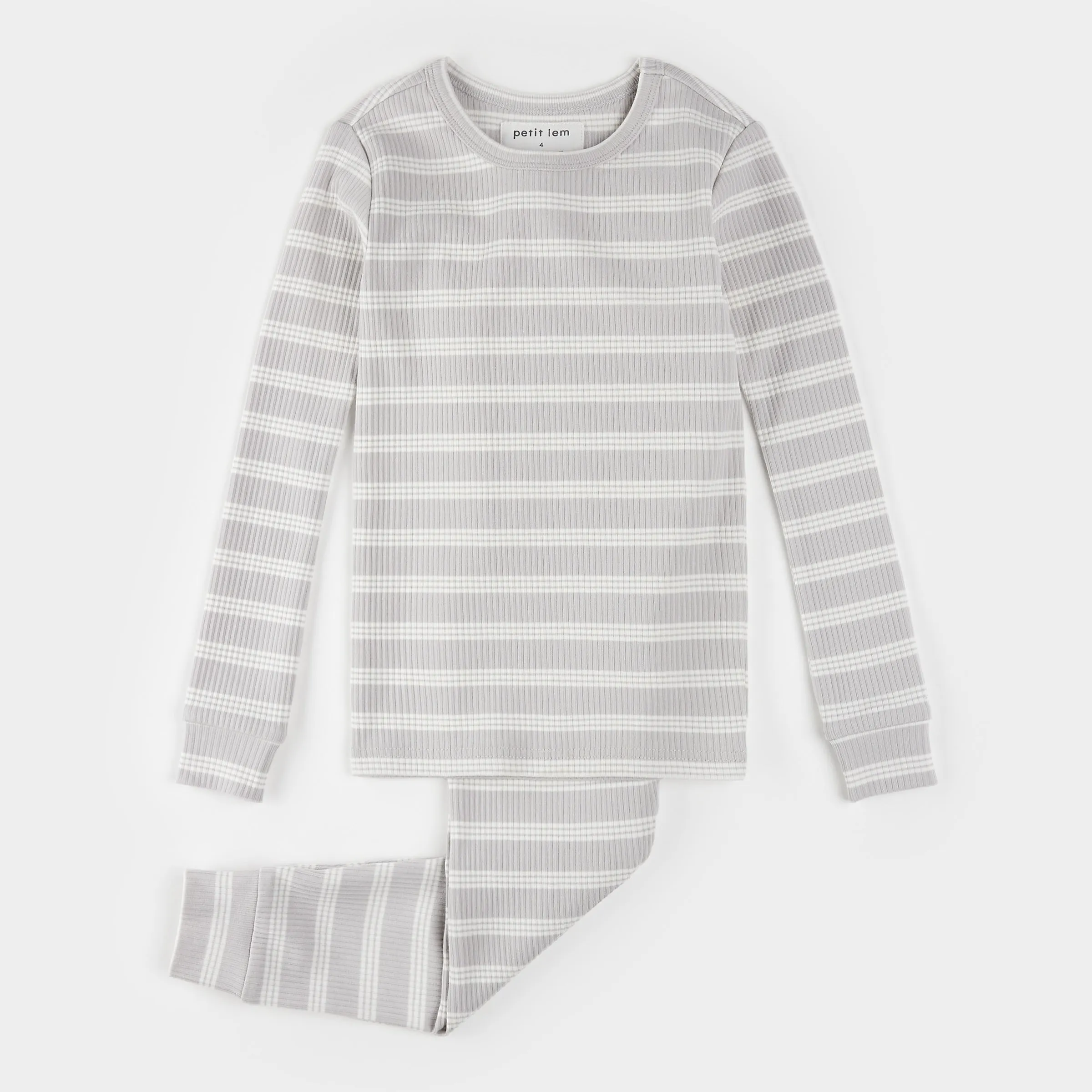 Multi-Striped Lunar Rock Modal Rib PJ Set