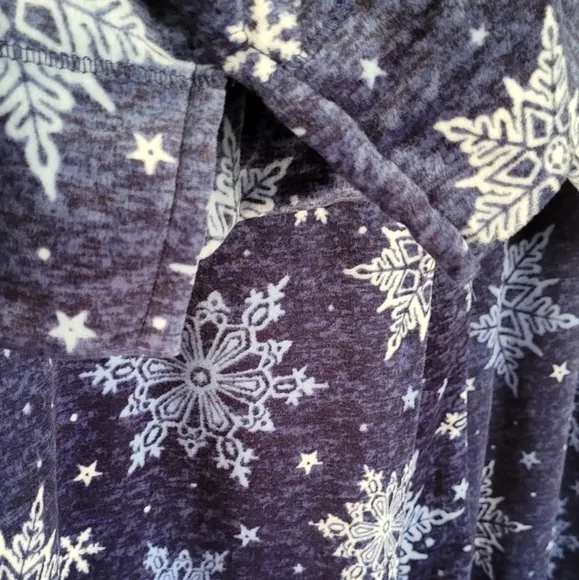 Nautica Pajama Sleepwear Set Loungewear Snowflake Print