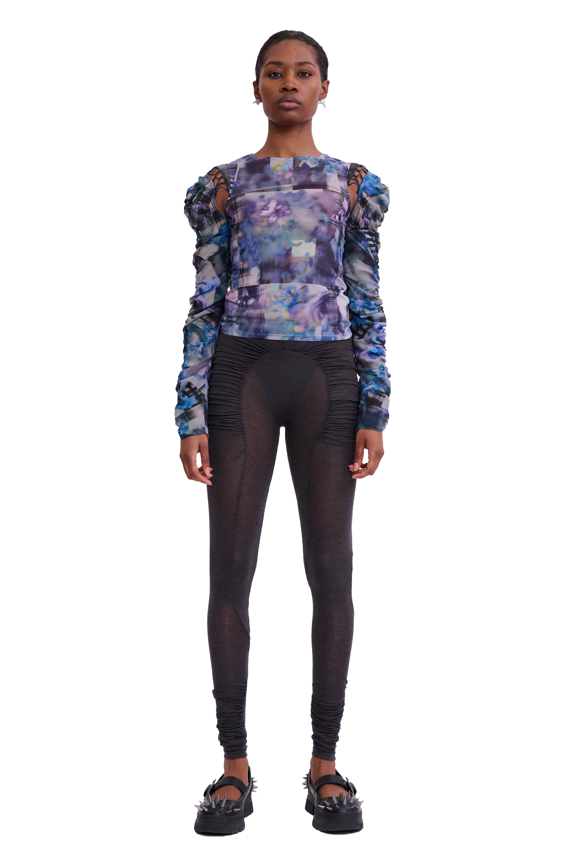 NAVY GARDEN BLUR CARDIO DELILAH TOP