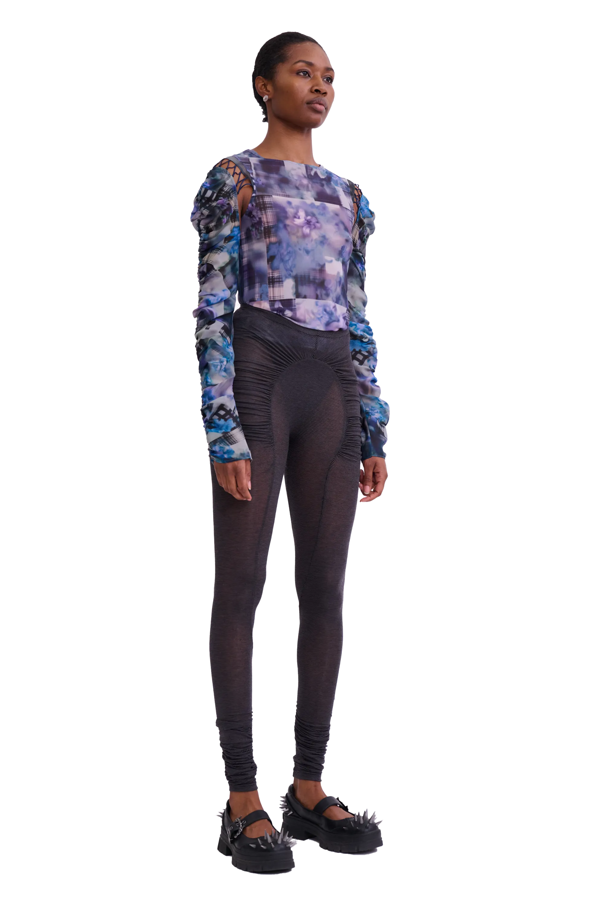 NAVY GARDEN BLUR CARDIO DELILAH TOP