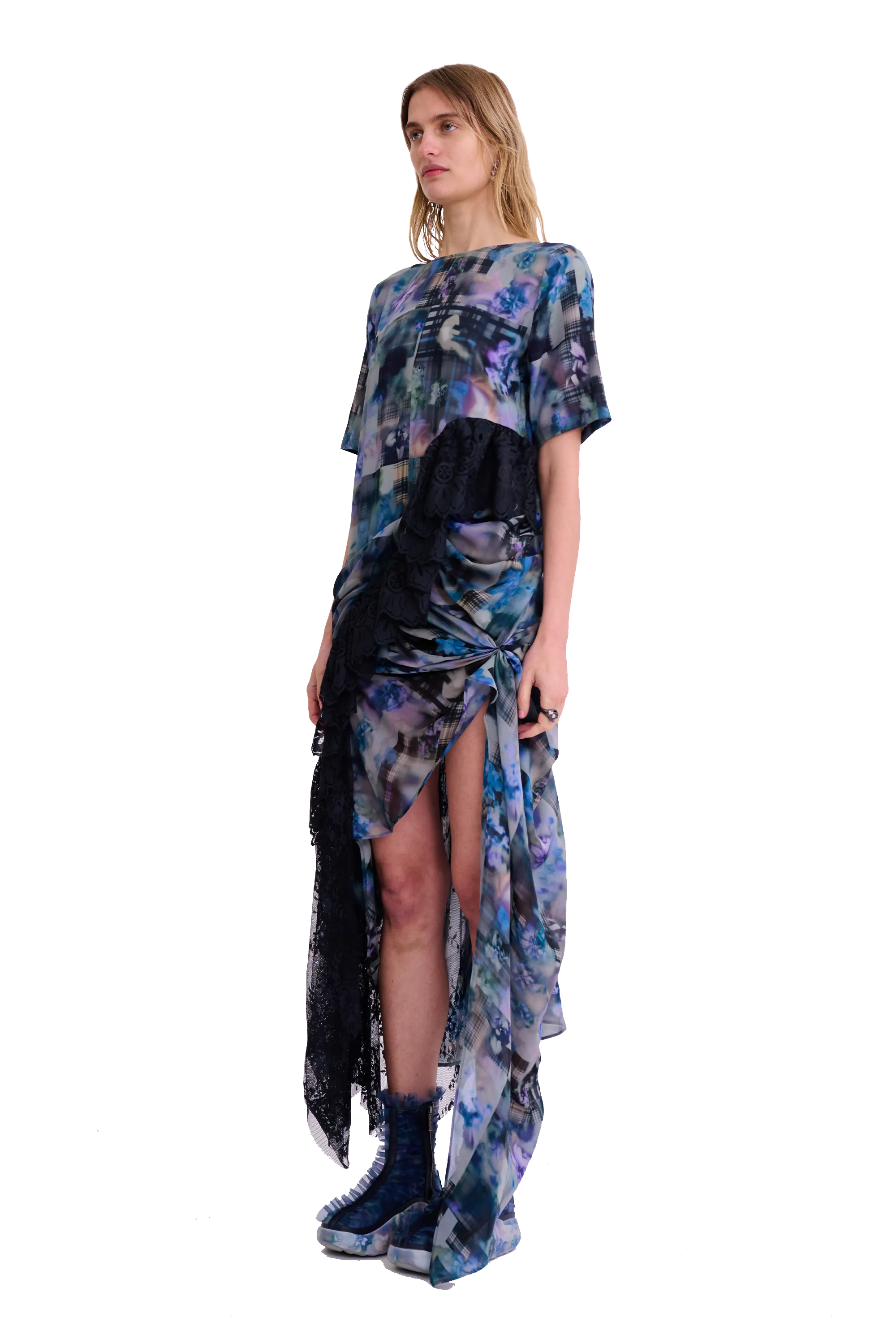 NAVY GARDEN BLUR FANNY RITUAL DRESS