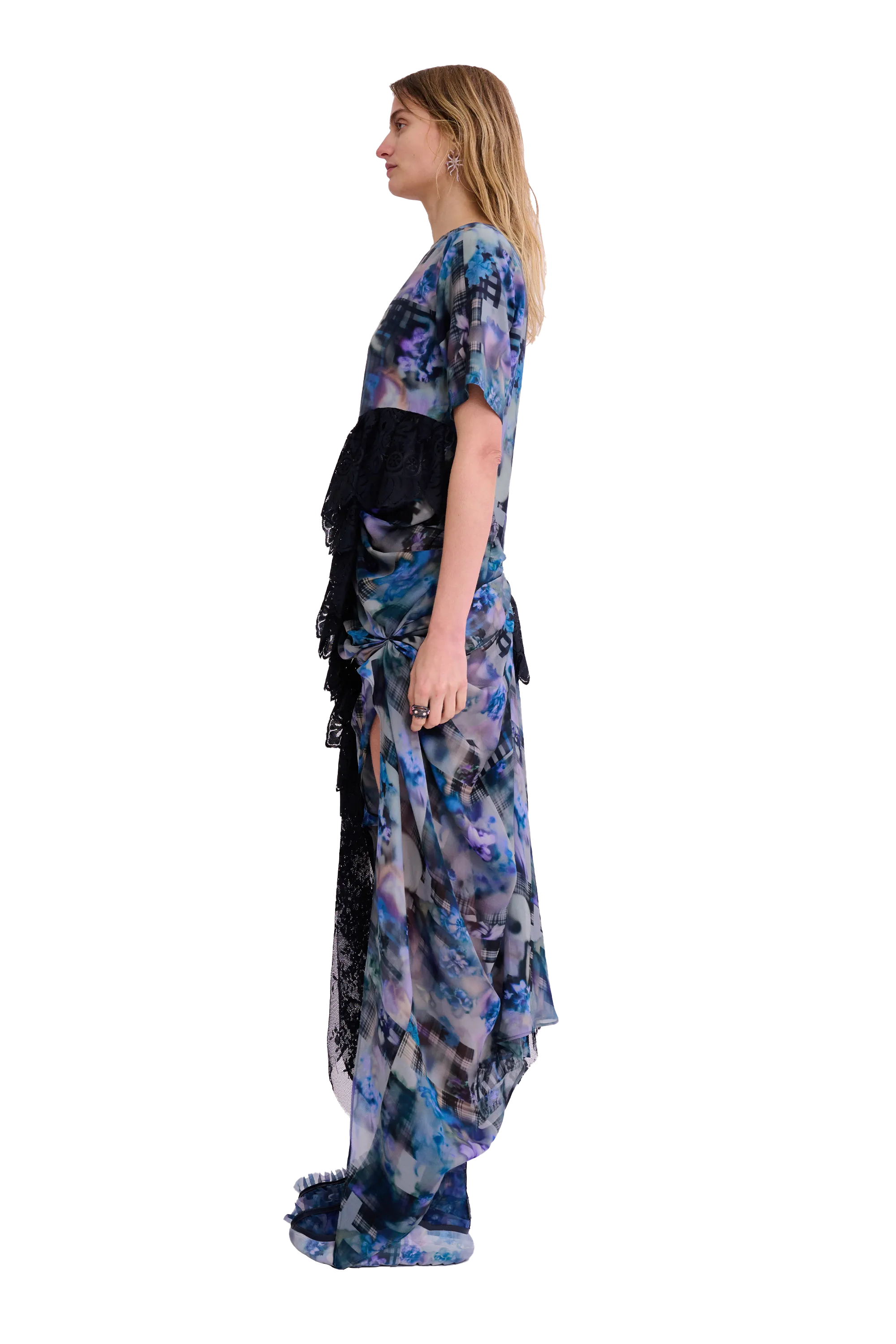 NAVY GARDEN BLUR FANNY RITUAL DRESS