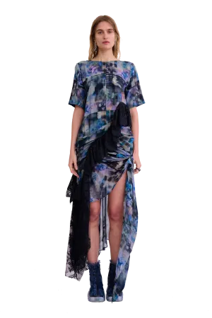NAVY GARDEN BLUR FANNY RITUAL DRESS