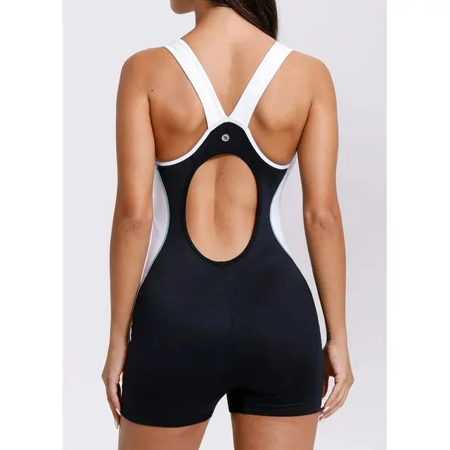 New BALEAF Women's Athletic One Piece Swimsuit Sport Swimwear Racerback Swimming Suit Full Coverage Black, Sz M (36)