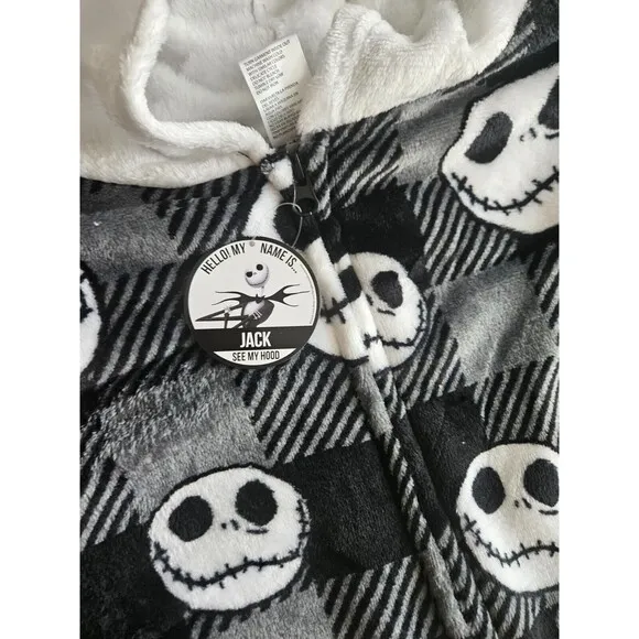 New DISNEY Women Nightmare Before Christmas Sleepwear with Hood, Jack NWT