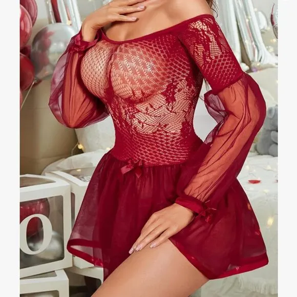 New! Gorgeous Fluffy Ballet Sexy Lingerie Dress