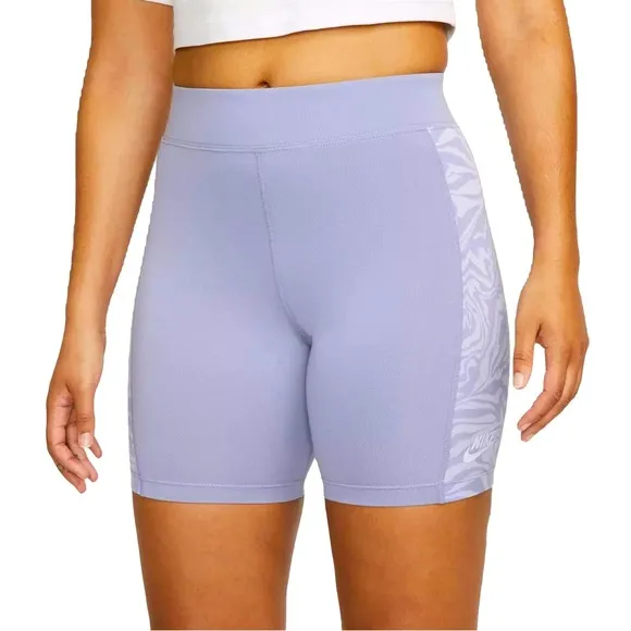 NEW Nike Womens High-Rise 8&quot; Swirled Biker Shorts - Size XS
