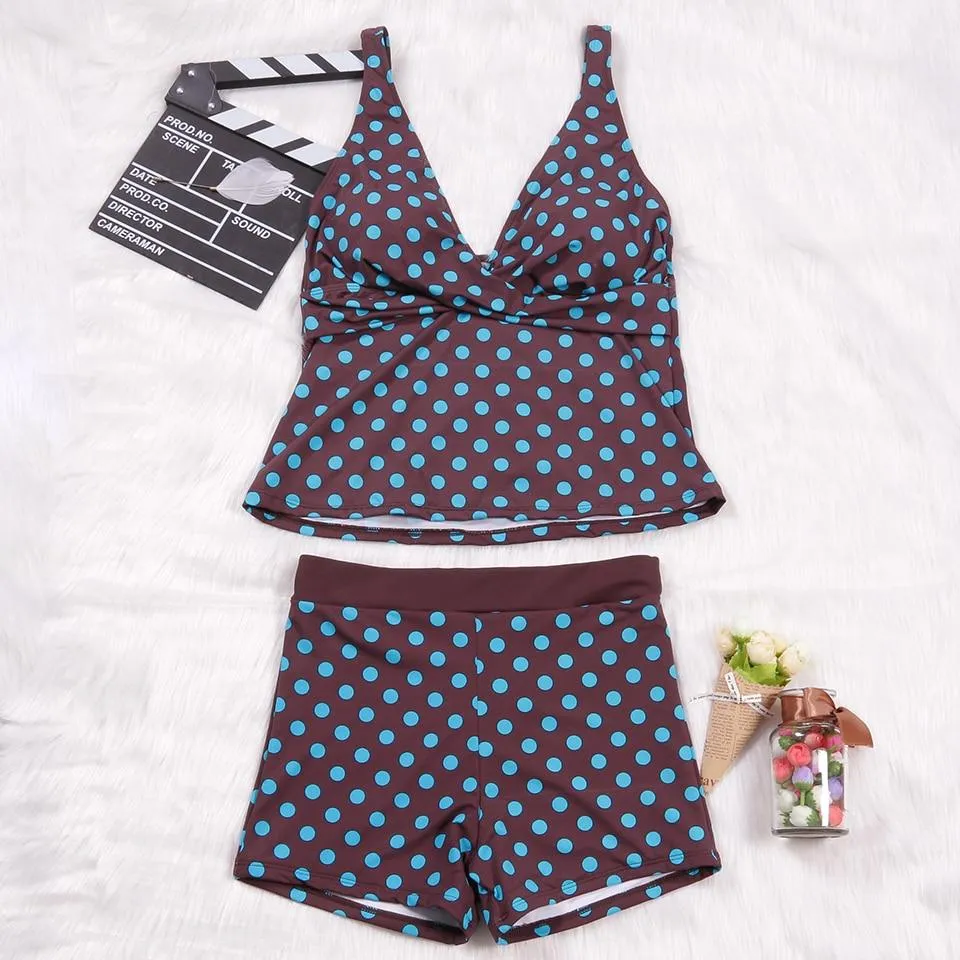 New Plus Size Swimwear Women Swimsuit Two Pieces
