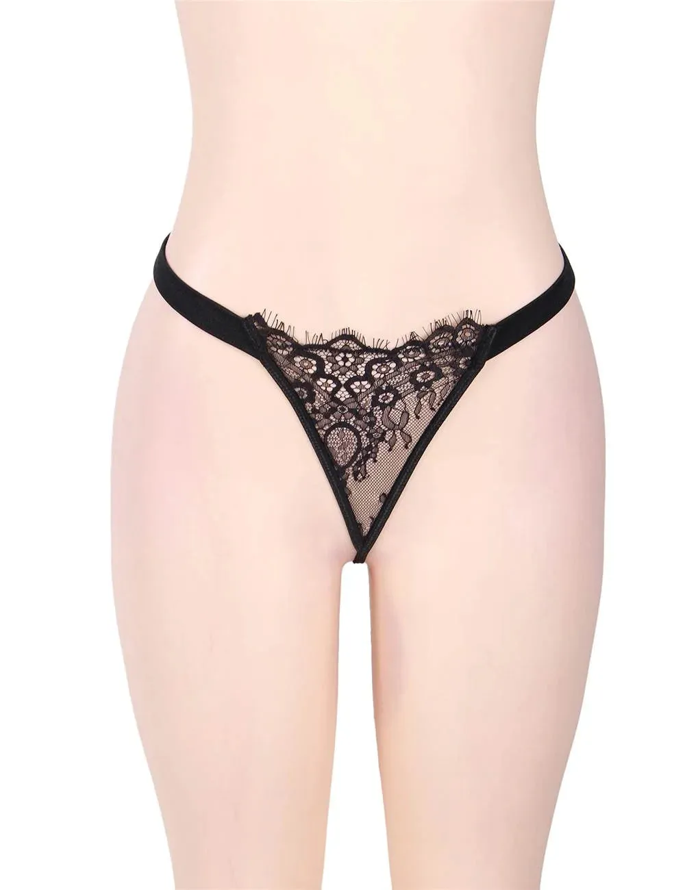 New Seduction Green & Black & Red Lace Transparente Sexy Babydoll