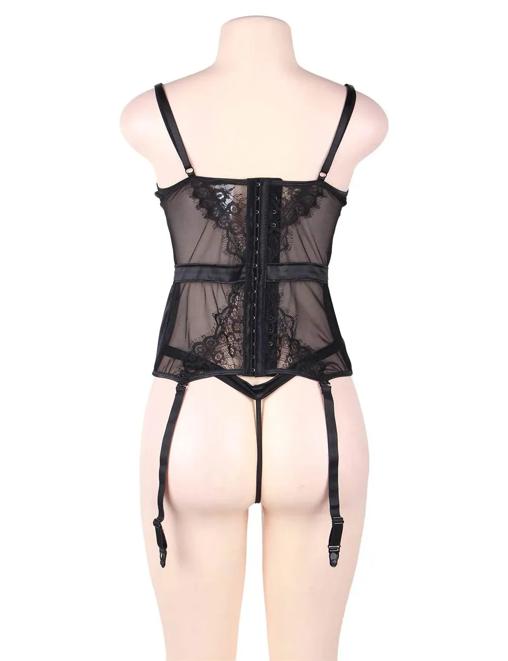 New Seduction Green & Black & Red Lace Transparente Sexy Babydoll