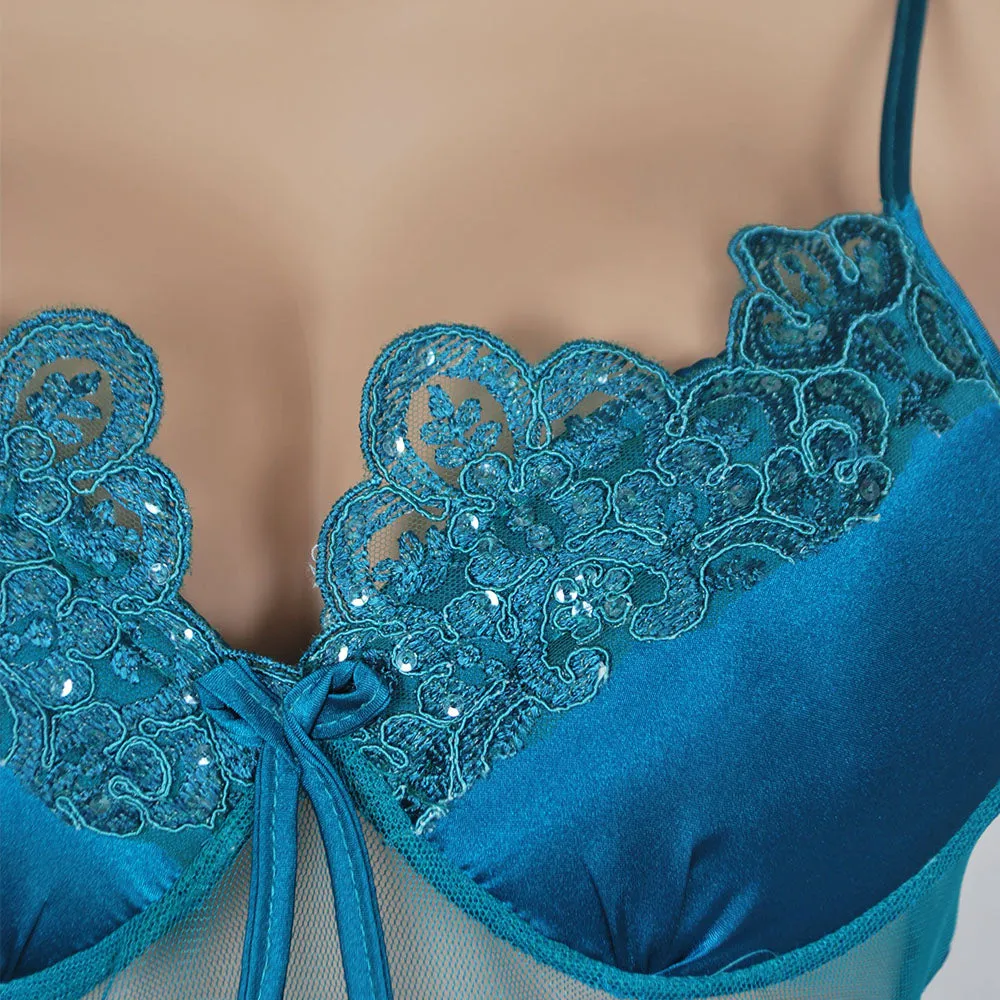 New sexy babydoll lingerie with internal bra cups