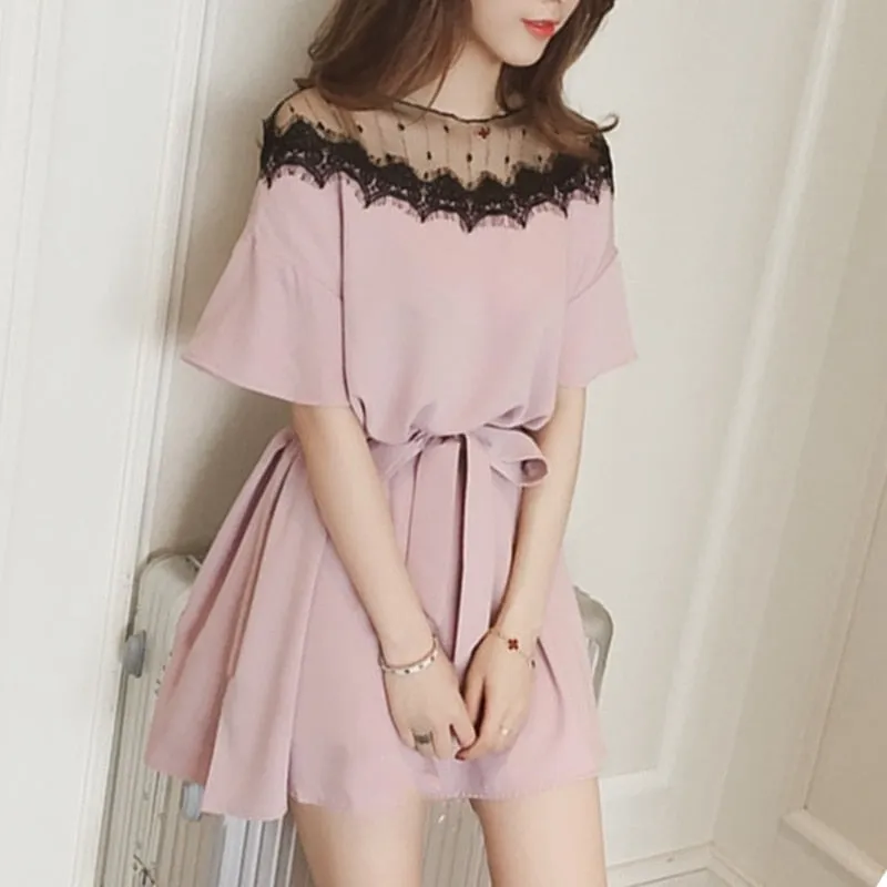 New Sexy Hot Dress Slim Dresses Women Elegant Vestidos Party Women Summer Dress Lace Mesh Casual Large Size Dresses