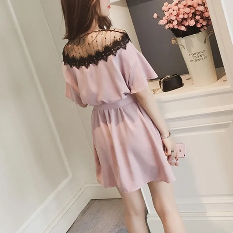 New Sexy Hot Dress Slim Dresses Women Elegant Vestidos Party Women Summer Dress Lace Mesh Casual Large Size Dresses