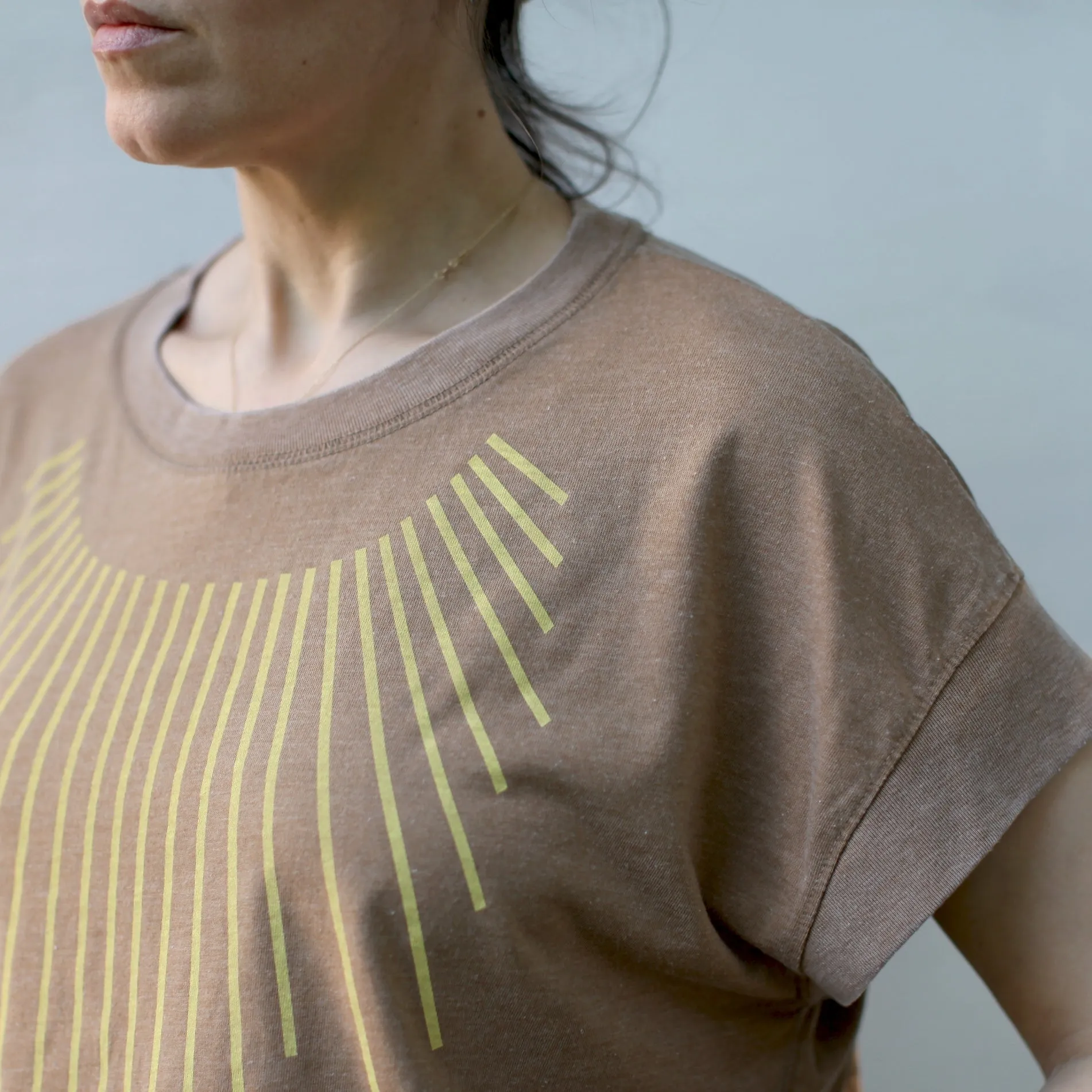 NEW! Sun Salutation Sun Rays Rolled Cuff Muscle Tee by Blackbird Supply Co.