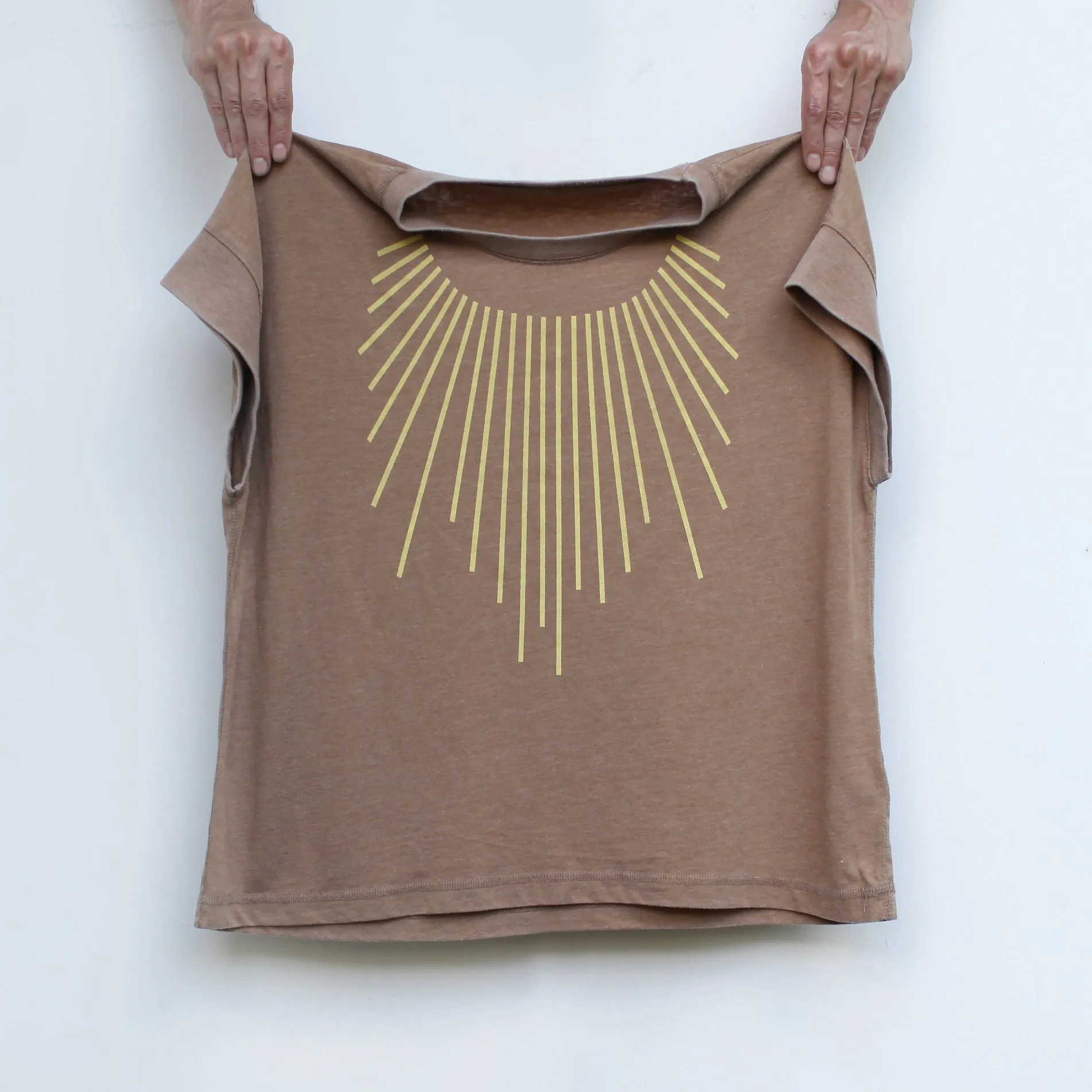 NEW! Sun Salutation Sun Rays Rolled Cuff Muscle Tee by Blackbird Supply Co.