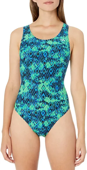 New Women's TYR Performance Glacial Maxfit, Blue/Green, Sz M! Accommodate athletes and water enthusiasts at every level! Retails $70 
