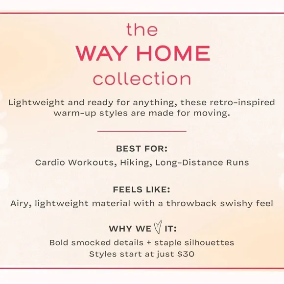 New🌟Free People Movement-The Way Home -Coral /Blue Trim
