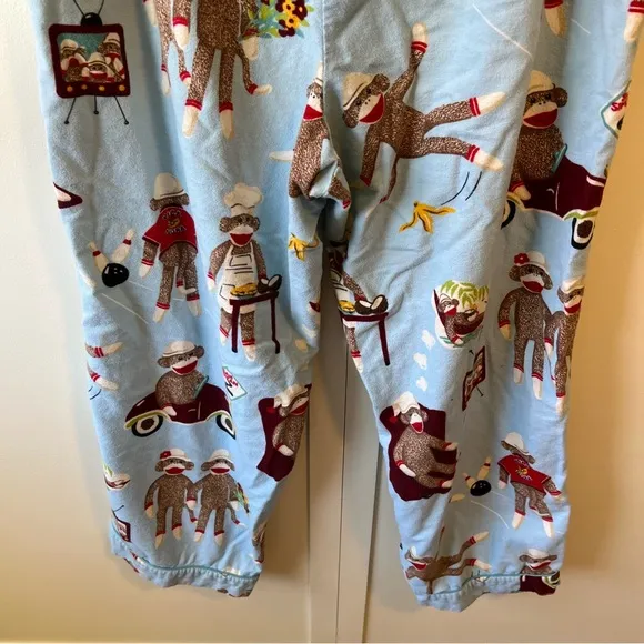 Nick &amp; Nora Women’s Sock‎ Monkey Bowling Slumber Pajama Pants Size Large