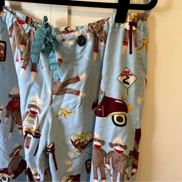 Nick &amp; Nora Women’s Sock‎ Monkey Bowling Slumber Pajama Pants Size Large
