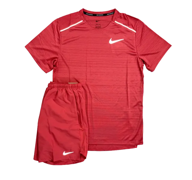 Nike 1.0 Miler and Challenger Shorts Set - Adobe Red