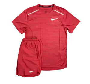 Nike 1.0 Miler and Challenger Shorts Set - Adobe Red
