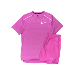 Nike 1.0 Miler and Challenger Shorts Set - Playful Pink