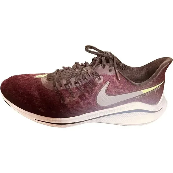 Nike Air Men’s Zoom Vomero 14 Burgundy &amp; White Volt 9 Running Athletic Shoes