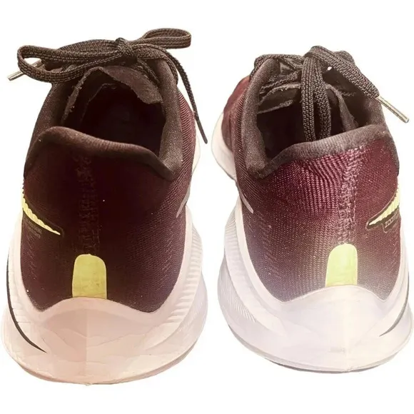 Nike Air Men’s Zoom Vomero 14 Burgundy &amp; White Volt 9 Running Athletic Shoes