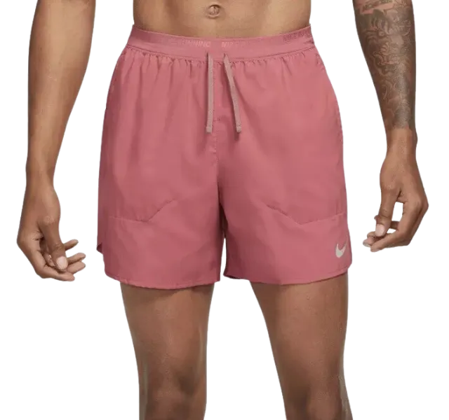 Nike Dri-FIT Miler 3.0 T-Shirt and Flex Stride 5 Inch Shorts Set - Adobe Pink
