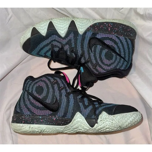 Nike Kyrie 4 80s Kids Basketball Shoes Black Fuchsia Size 6Y