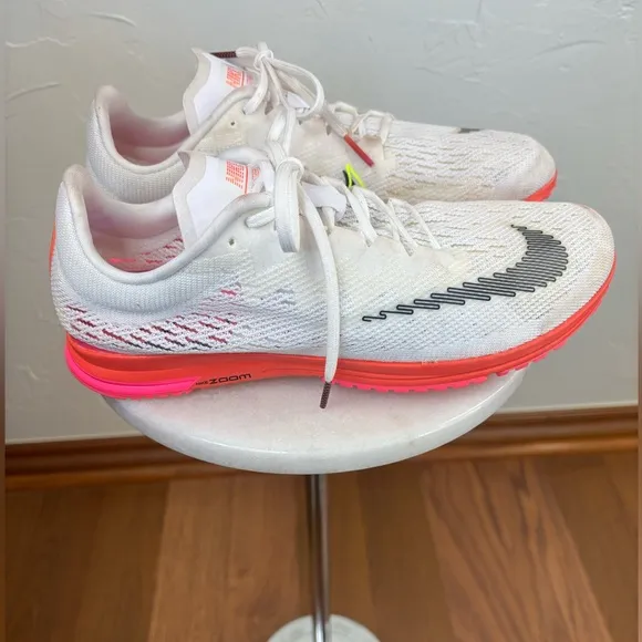 NIKE Men's‎ Spike Flat Zoom Streak LT White Neon Track Cleat Shoe Running Size 8
