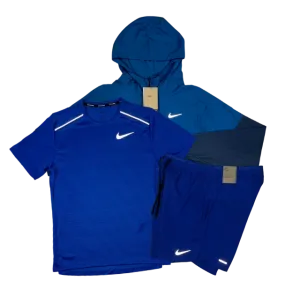 Nike Miler T-Shirt - Windrunner - Flex Stride Shorts Outfit - Court Blue/Royal Blue