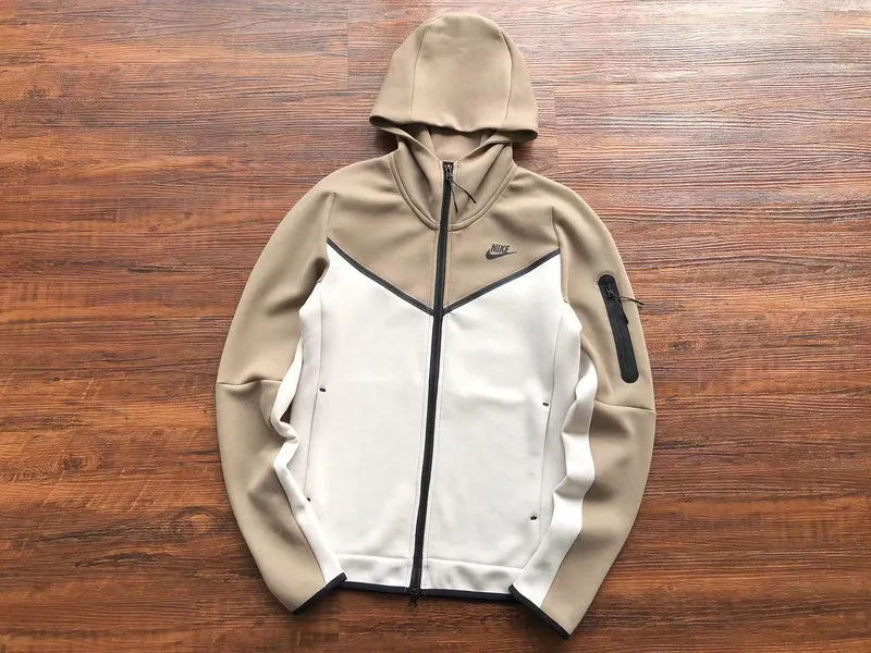 NIKE TECH FLEECE HOODIE x SANDALWOOD/LIGHT BONE WHITE