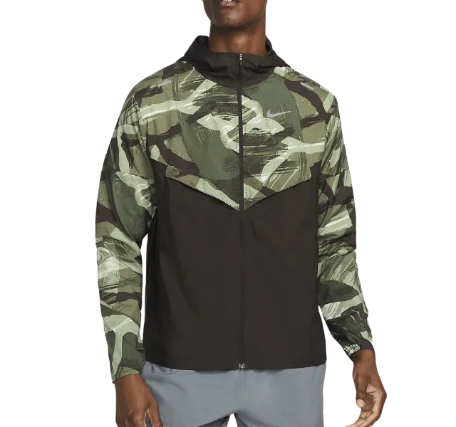 Nike Windrunner Running Jacket - Oil Green Camo