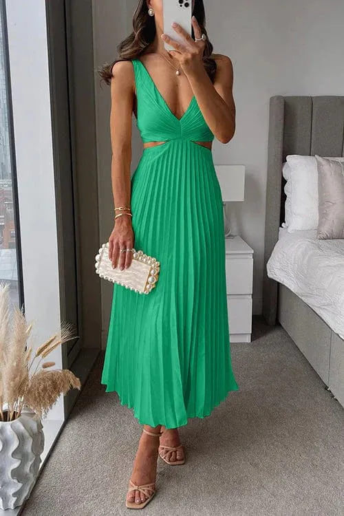 Nina® | Pleated Dress With A Neckline