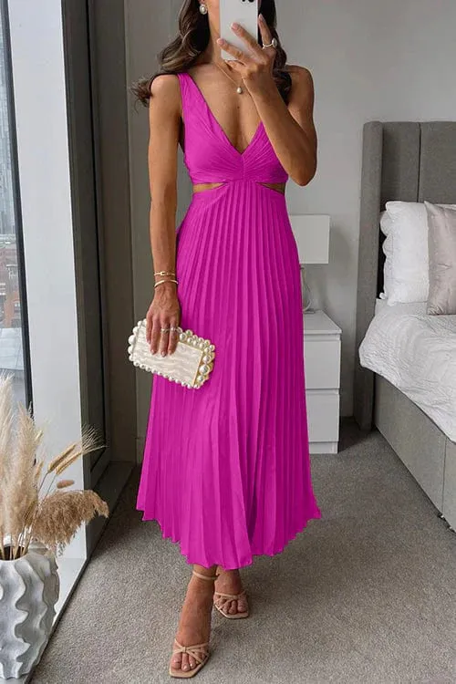 Nina® | Pleated Dress With A Neckline