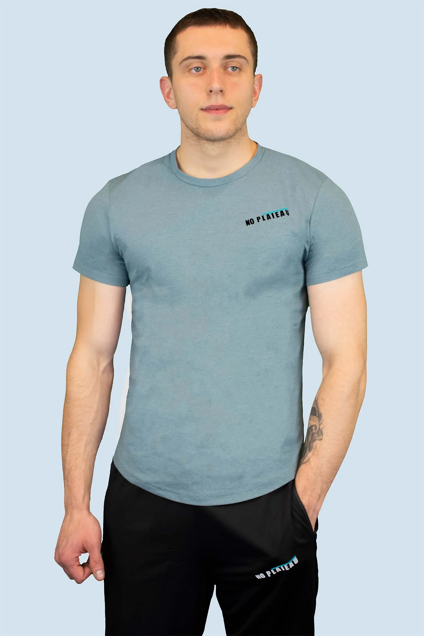 No Plateau Men’s Stretch Tee | Quick-Dry, Moisture-Wicking(Green)