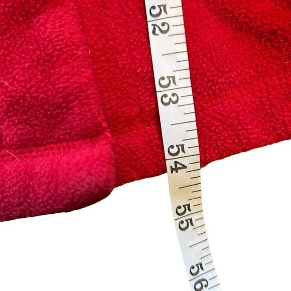 Nordstorm Robe Women XL Cozy Intimate Sleepwear Maxi Collared Button Up Red