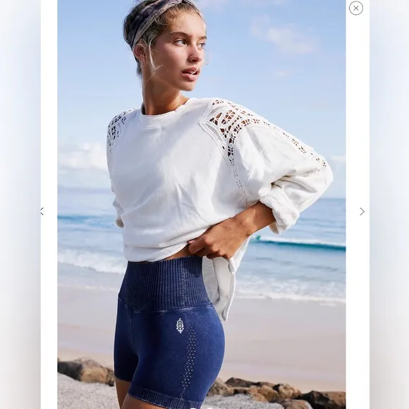 💙NWOT FREE PEOPLE GOOD KARMA RUNNING  SHORTS
