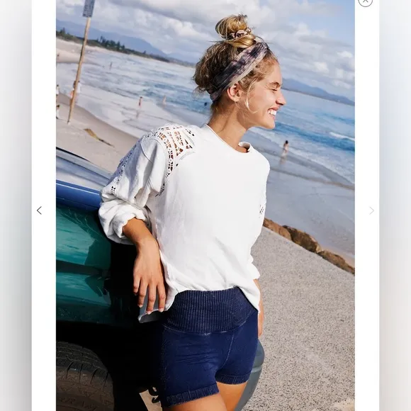 💙NWOT FREE PEOPLE GOOD KARMA RUNNING  SHORTS